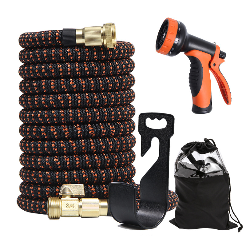 Tuyau D'Arrosage Extensible De 22,5 M (75 Pi), 10 Jets, Compatible Avec Les Robinets De 1/2" Et 3/4
