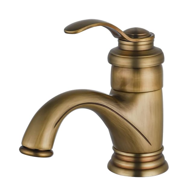 Robinet De Salle De Bain Antique, Mitigeur De Lavabo Rétro, Robinet De Salle De Bain En Laiton Brossé Nostalgie Pour Salle De Bain