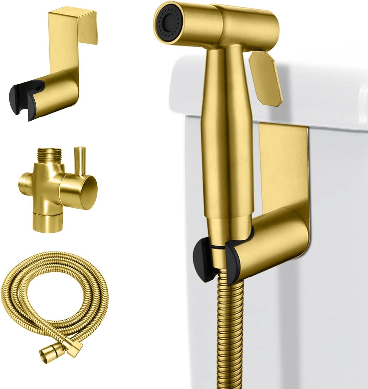 Loschen Kit De Pulvérisateur Mural Pour Bidet, Pulvérisateur Manuel En Acier Inoxydable Fixation Wc Pour Animaux De Compagnie Salle De Bain / Hygiène Personnelle