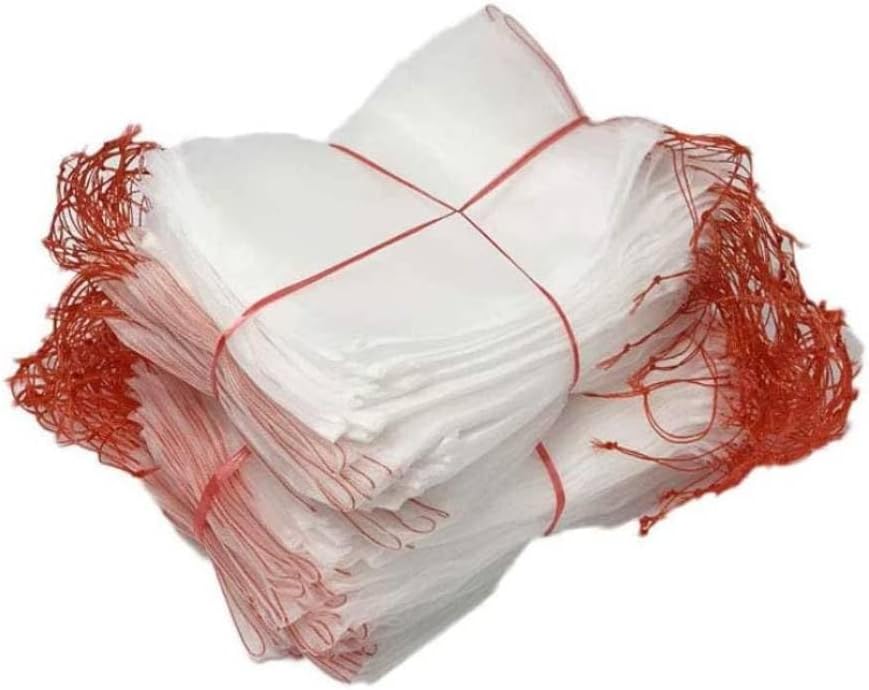 Sacs De Protection Pour Fruits, Lot De 100 Sacs Barrière En Filet De Nylon De 10 X 15 Cm Avec Cordon De Serrage Pour Protéger Les Graines, Les Fruits, Les Fleurs Et Les Légumes. Sacs De Protection Réu