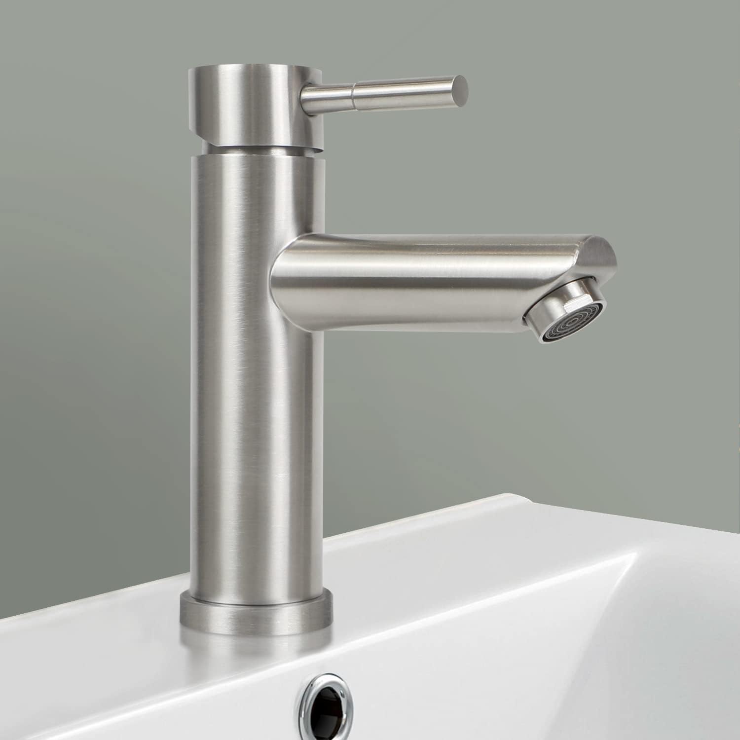 Robinet De Salle De Bain À Commande Unique Pour Lavabo Avec Cartouche Céramique Chromé G3/8