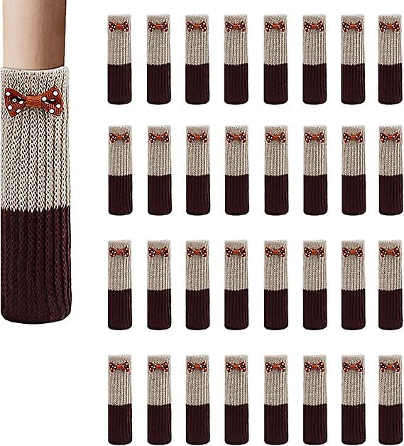 Lot De 32 Chaussettes Antidérapantes En Laine Pour Pieds De Chaise, Protection Pour Meubles, Tables Et Sols.