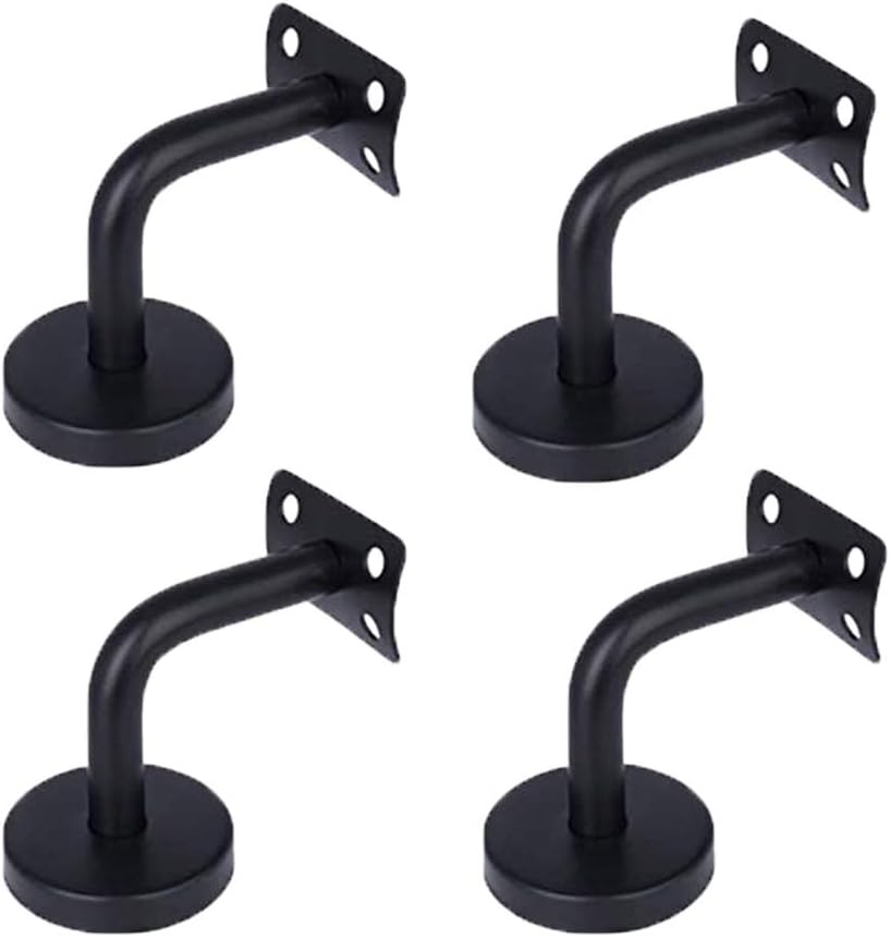 Supports De Main Courante, Lot De 4 Supports En Acier Inoxydable, Pour Plafond, Mur Intérieur, Main Courante, Support De Couloir, Main Courante D'Escalier (60 X 60 Mm)