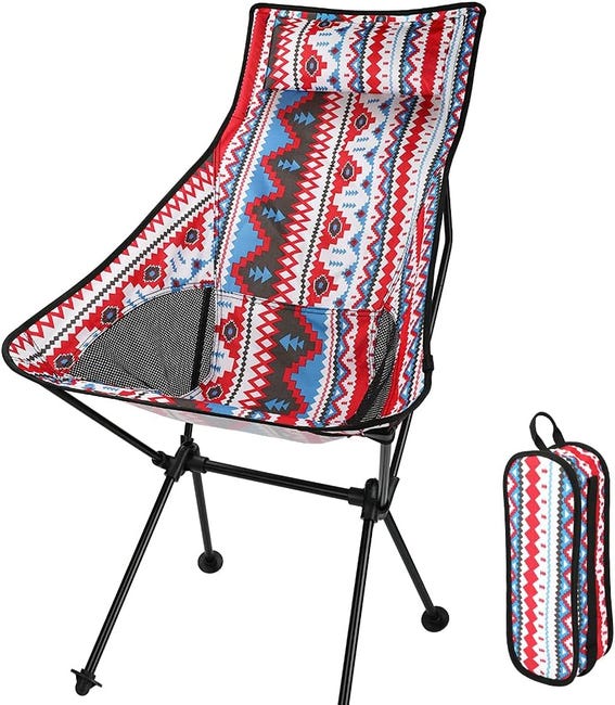 Chaise De Camping Ultra Légère, Chaise De Plage Pliable Avec Maille En Nylon