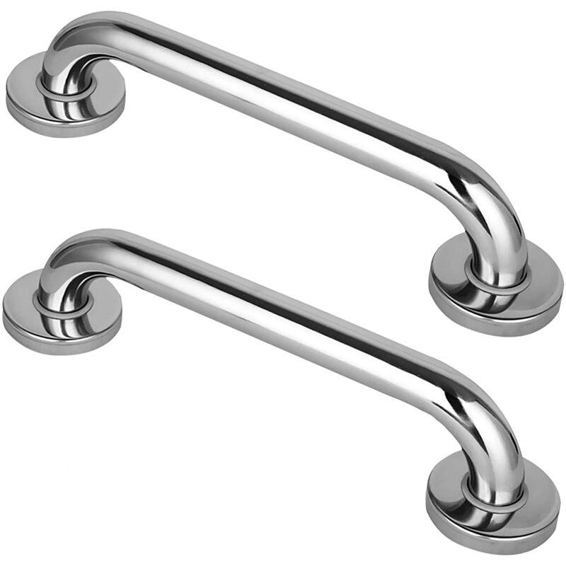 Pcs Barre - 30cm Appui Pour Salle De Bain En Acier Inoxydable Barre De Sécurité Murale Poignée De Douche Wc Baignoire Avec Vis