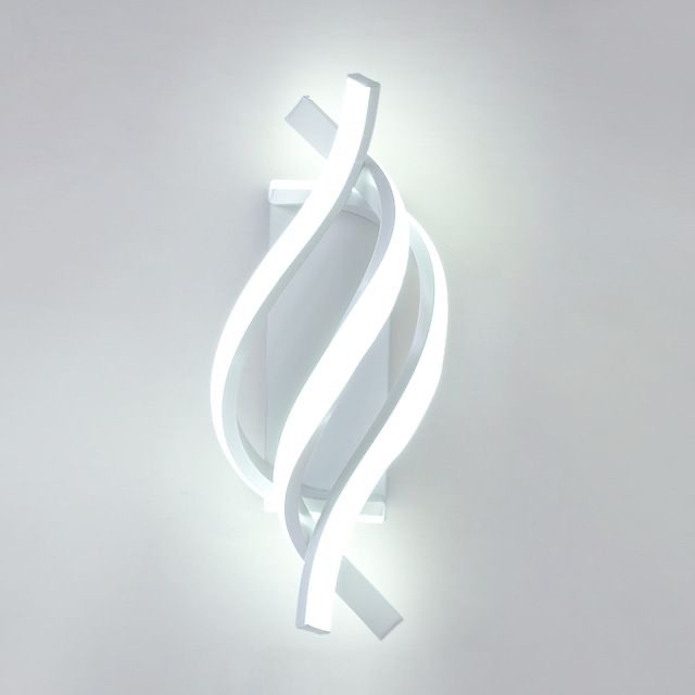 Appliques Murales, Lampe Murale Led Moderne En Spirale, Applique Murale Led En Aluminium, Lumière Décorative Intérieure, 3 Températures De Couleur