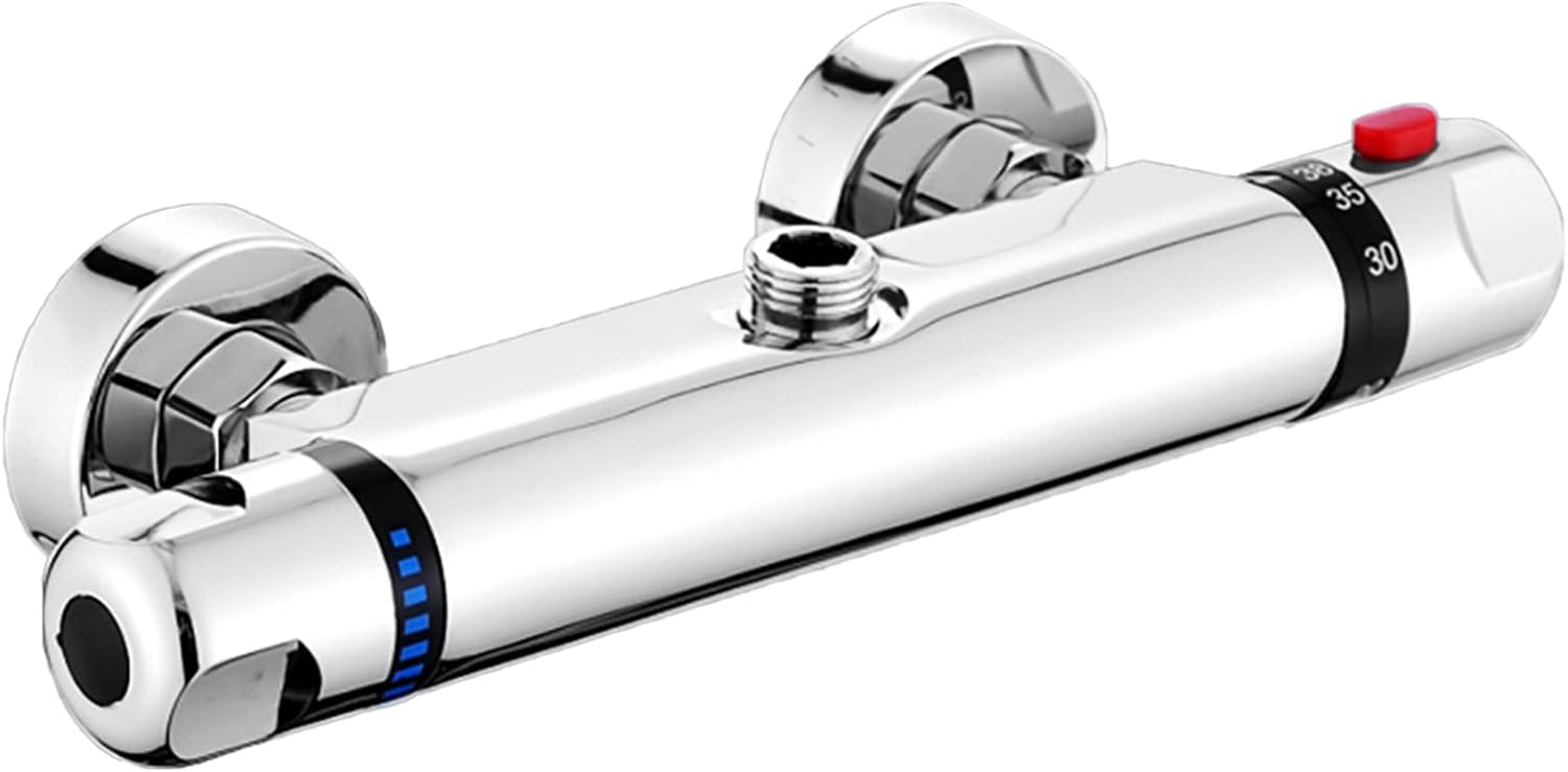 Mitigeur Douche Thermostatique Murale Mitigeur De Baignoire Chromé Robinet Mélangeur Pour Salle De Bain