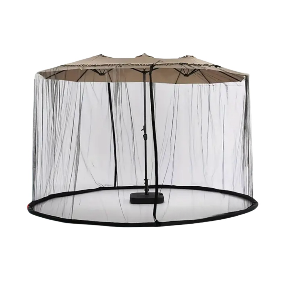 Mosquitera De Doble Cara Para Sombrilla De Patio, Red Sunbrella, Fondo De Tubería De Agua Con Doble Cremallera, Toldo Emergente Para Gazebo De Patio, 12 Pies