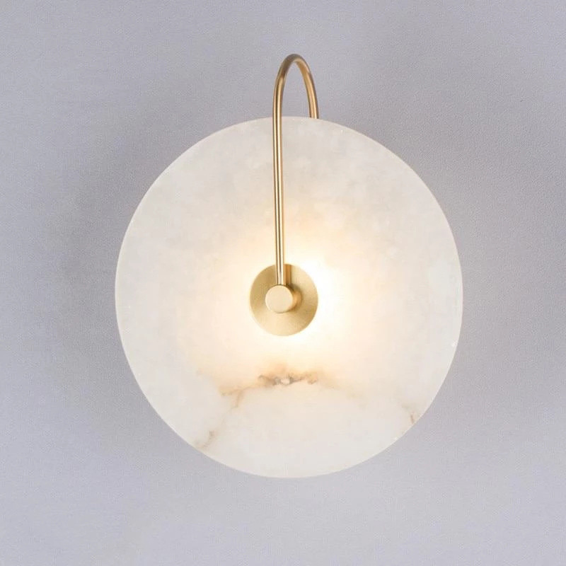Applique Murale Led Simple Décoration En Marbre Espagnol Naturel - 16cm Ou