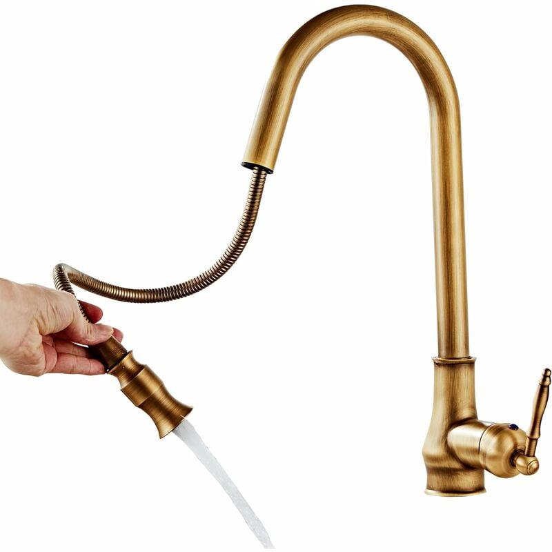 Robinet Cuisine , (robinet Nickel Brossé) Mitigeu Cuisine Pivotant À 360 ° En Acier Inoxydable,robinet Lavabo D'Évier Monocommande Eau Froide-chaude