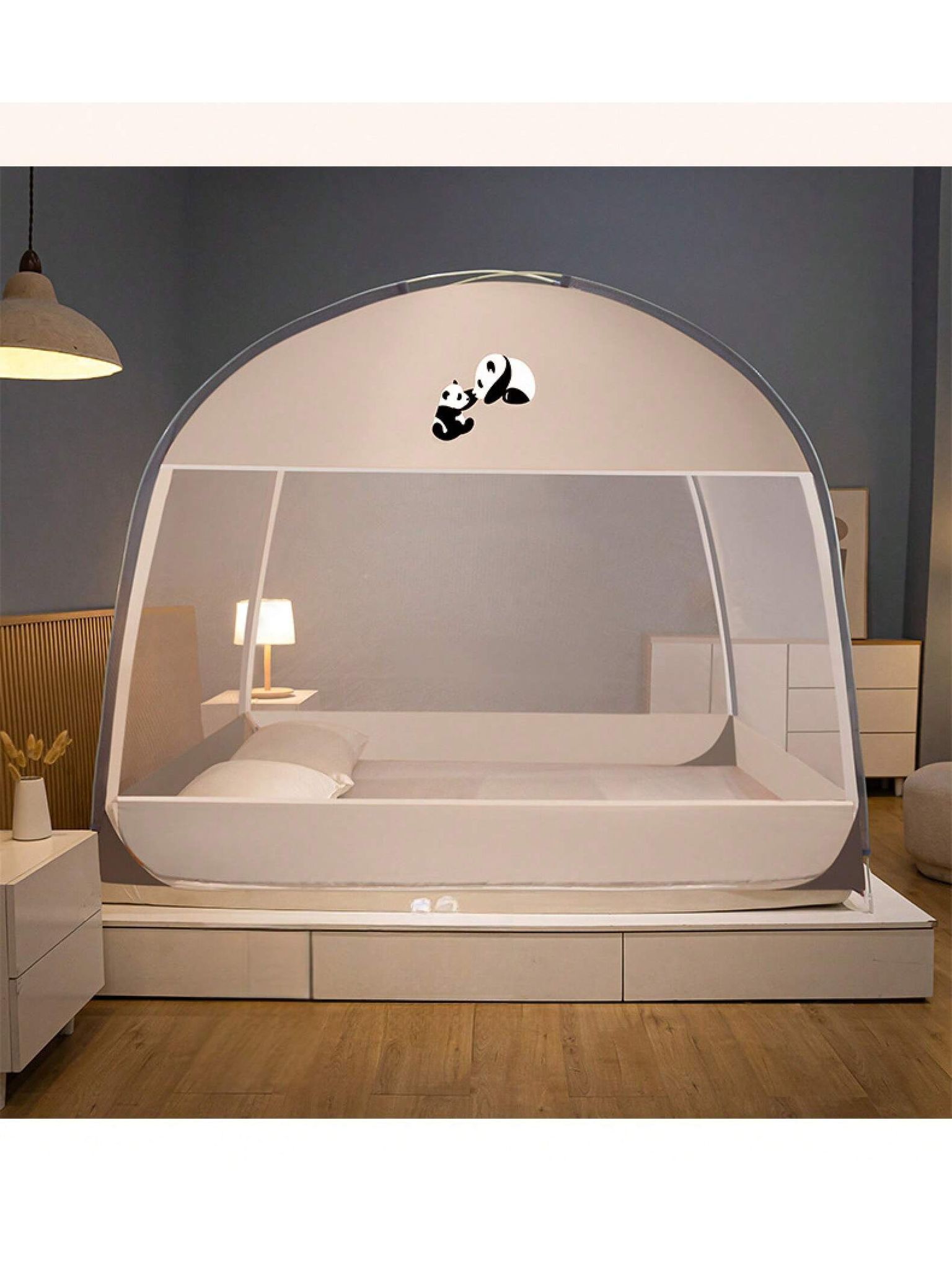 Nouveau Produit : Moustiquaire Pour Yourte Mongole Sans Installation, Housse Anti-poussière, Double Porte En Forme De U, Fermeture Éclair Anti-moustiques, Tapis De Sol Pour Éviter Qu'elle Ne Glisse Du