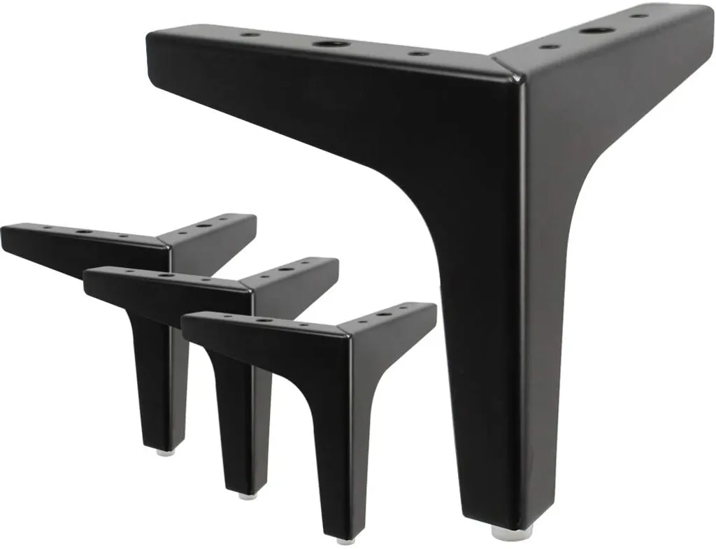 Pieds De Meubles En Métal De 17,5 Cm (7 Pouces), Lot De 4 Pieds De Table Triangulaires En Métal, Pour Meubles, Canapés, Étagères Et Poufs. Remplacement Facile Pour Meubles, Canapés, Étagères Et Poufs.