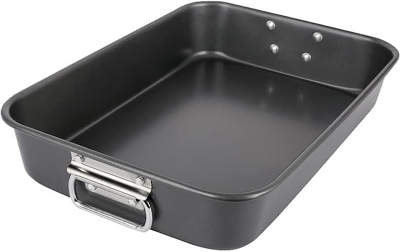 Plat À Rôtir Profond De 40 Cm (16 Po), Antiadhésif, En Acier Au Carbone Avec Poignées. (plateau À Rôtir)