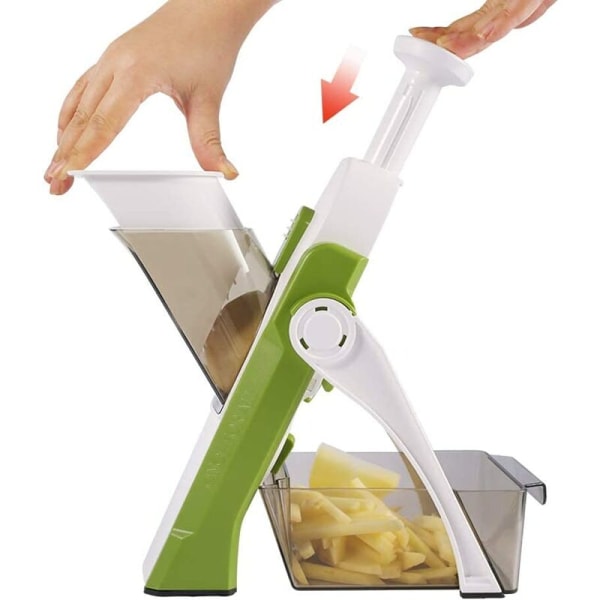 Mandoline De Cuisine Multifonction Manu, Coupe-légumes Rond, Julienne, Cubes, Frites Lame En Acier Inoxydable Oignon, Car