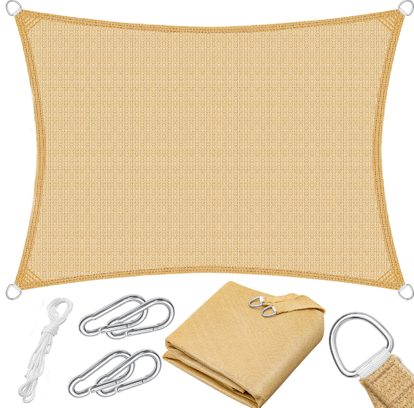 Parasol Toldo, Protection Solaire Et Contre La Lumière, Tejido Hdpe, Tello Rectangulaire De 3 X 4 M, Marquesina Para Balcon, Terraza, Jardín