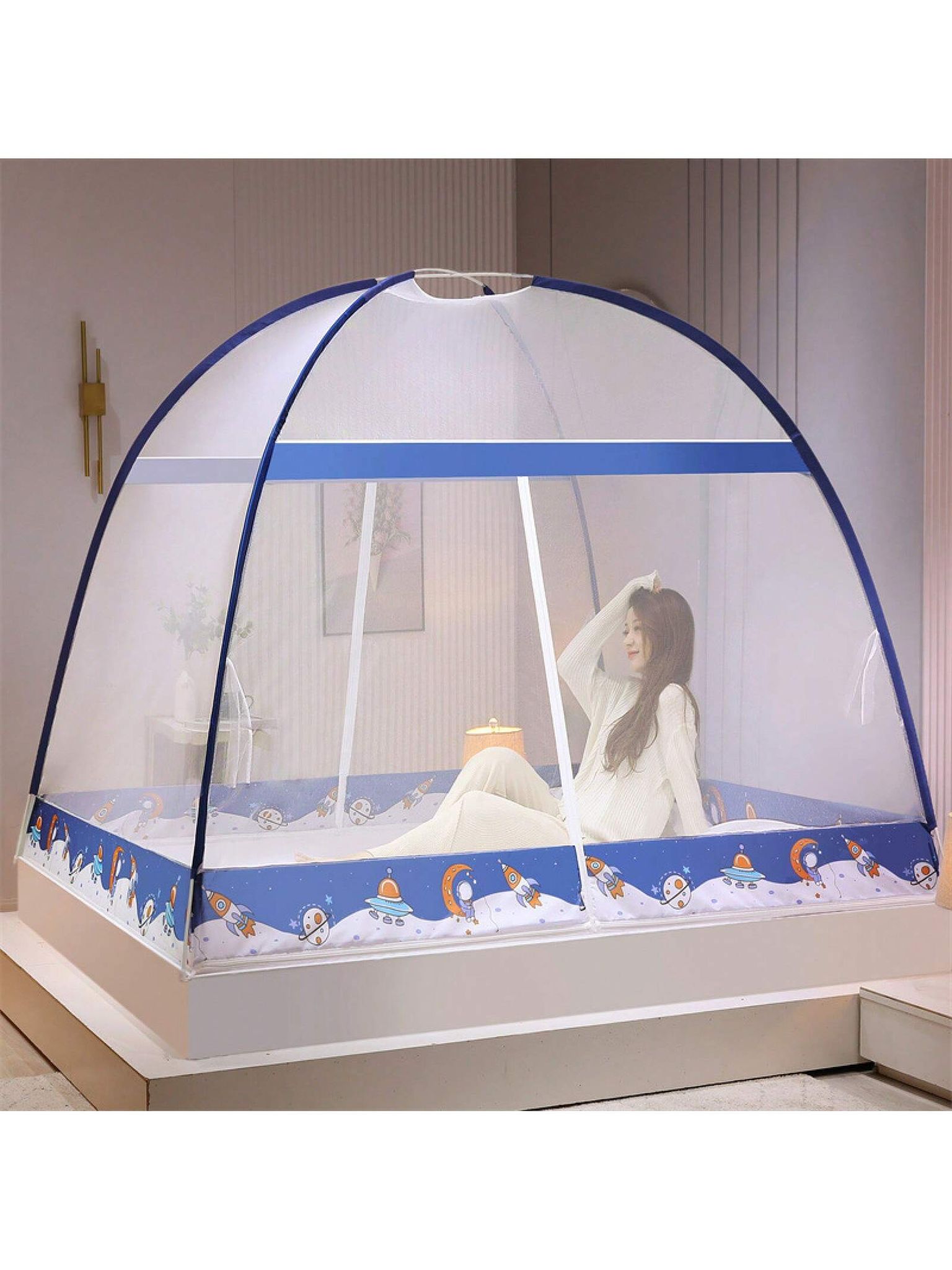 Pas Besoin D'Installer De Moustiquaire, De Lit De Chalet, De Lit De Princesse Ni De Porte Double.