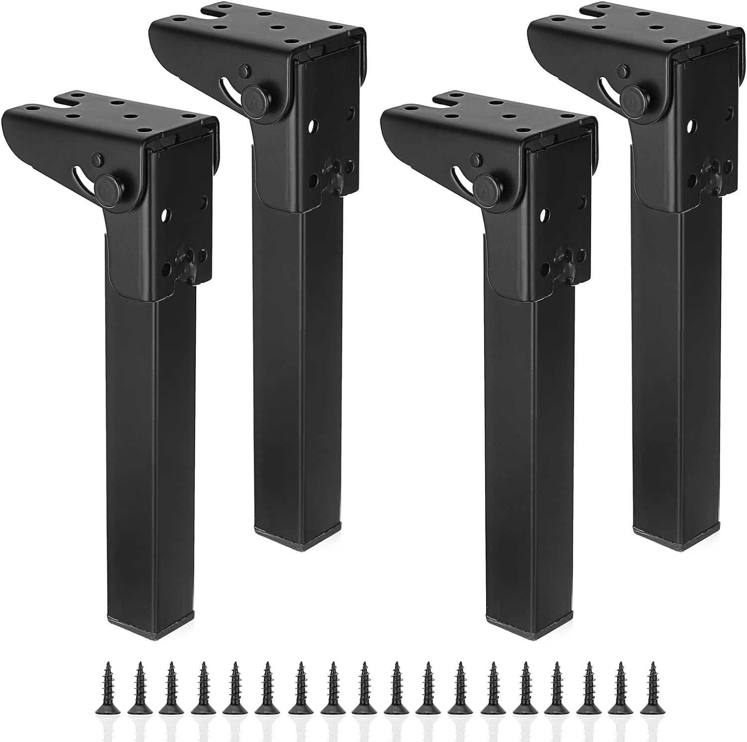 Juego De 4 Patas De Mesa Plegables De Hierro De 90° Con Bisagras Autoblocantes Para Muebles De Mesa De Centro De Metal De 35 Cm