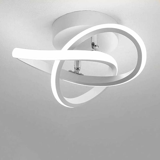 Plafonnier Led Moderne, Plafonnier En Aluminium Et Acrylique 12 W, Plafonnier Led En Forme De Fleur