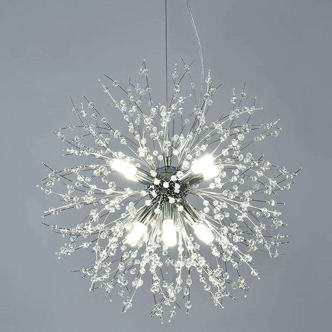 Plafonnier Moderne En Cristal K9, 8 Lumières, Encastrable, Motif Pissenlit, Pour Chambre, Cuisine, Salle À Manger, Couloir (sku Produit : 96813610 Sku Offre : Mkh25.7.22-1)