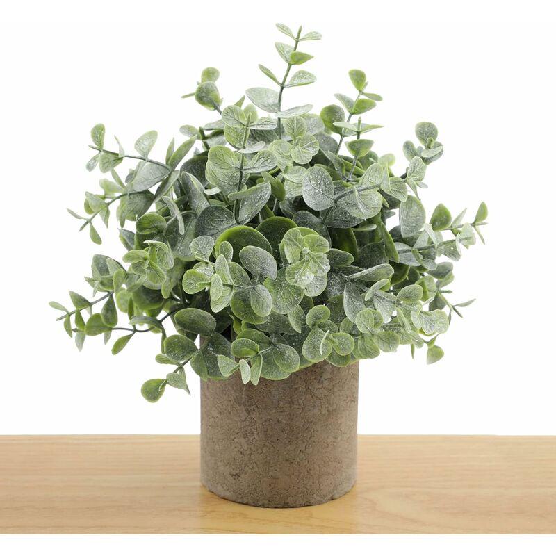 Lot De 3 Fleurs Artificielles En Pot - Plantes Artificielles En Plastique - Pour L'Intérieur Et L'Extérieur - Pour La Maison, Le Bureau, La Salle De