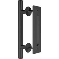 Manija De Puerta Negra De 30 Cm / 12 Ingulas Para Puerta Corrediza De Granero - Manija De Puerta Madera De Puerta De Madera De Granero Corrediza Negra Tirador De Puerta Manija Al Ras