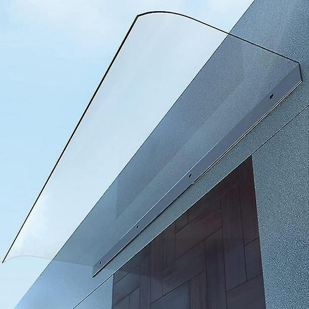 Window Awning Invisible Outdoor Patio Front Door Overhang Awning Transparent Canopy Patio Awning Windproof Sturdy Sun Protection