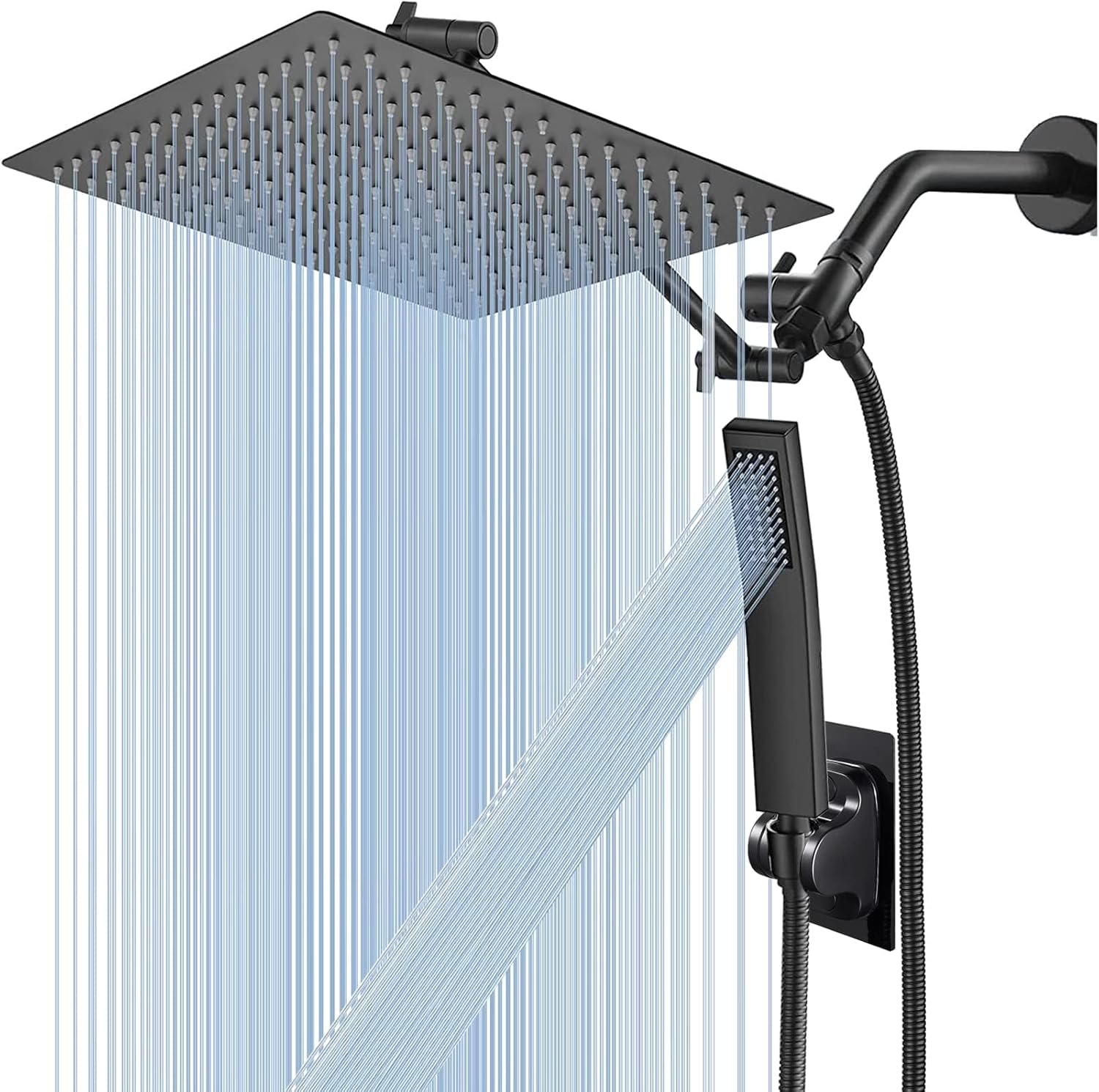 Pommeau De Douche Pluie/pluie Entièrement En Métal De 12 Pouces (environ 30,5 Cm) Avec Combinaison De Douchette À Main