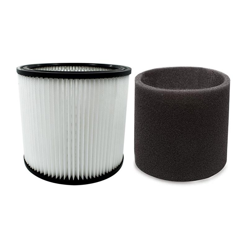 Pour Shop-vac 90350 90304 90333 Cartouche Filtrante, Filtre En Coton, Accessoires De Filtration (1 Filtre + 1 Coton Filtrant)