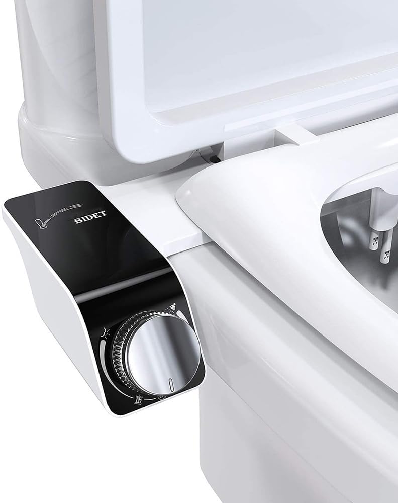 Bidet Non Électrique À Double Buse, Siège De Toilette Autonettoyant Avec Pulvérisateur, Pression D'Eau Réglable
