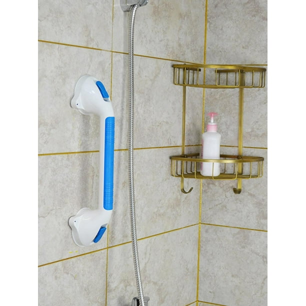 Dww-(bleu) Poigne De Douche Ventouse Pour Salle De Bain Adapte Aux Personnes Handicapes, Ges, Blesses, Poigne De Douche Sre Jusqu' 113 Kg, Non Recomm