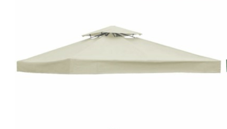 Vidaxl Paviljongtak 310 G/m² 3x3 M Gräddvit Vit Off-white