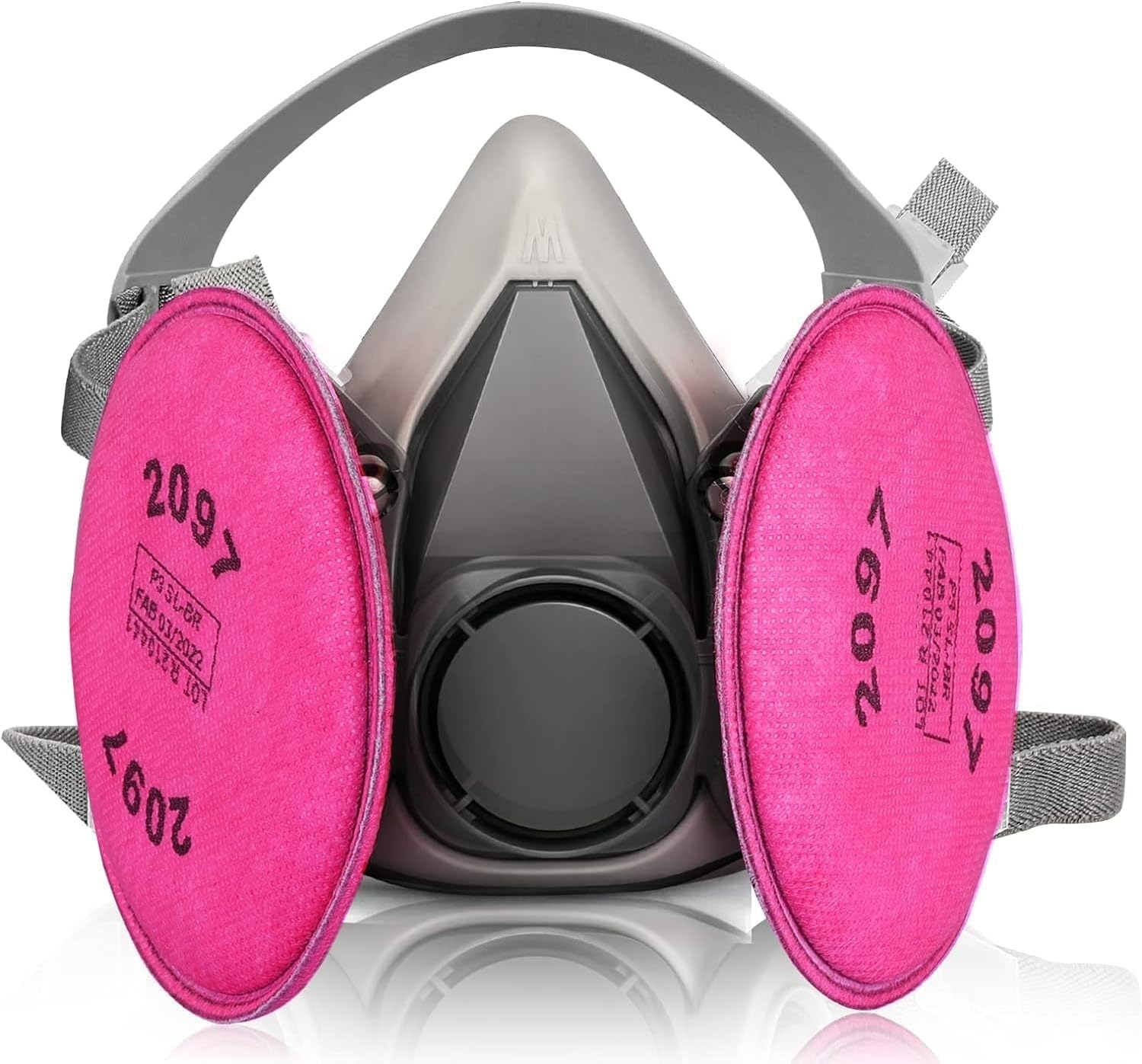 Masque Anti-poussière Demi-visage Réutilisable Avec Filtre 2097 - Protection Pour Peinture,travaux,produits Chimiques,résine Époxy,ponçage Et Pulvérisation