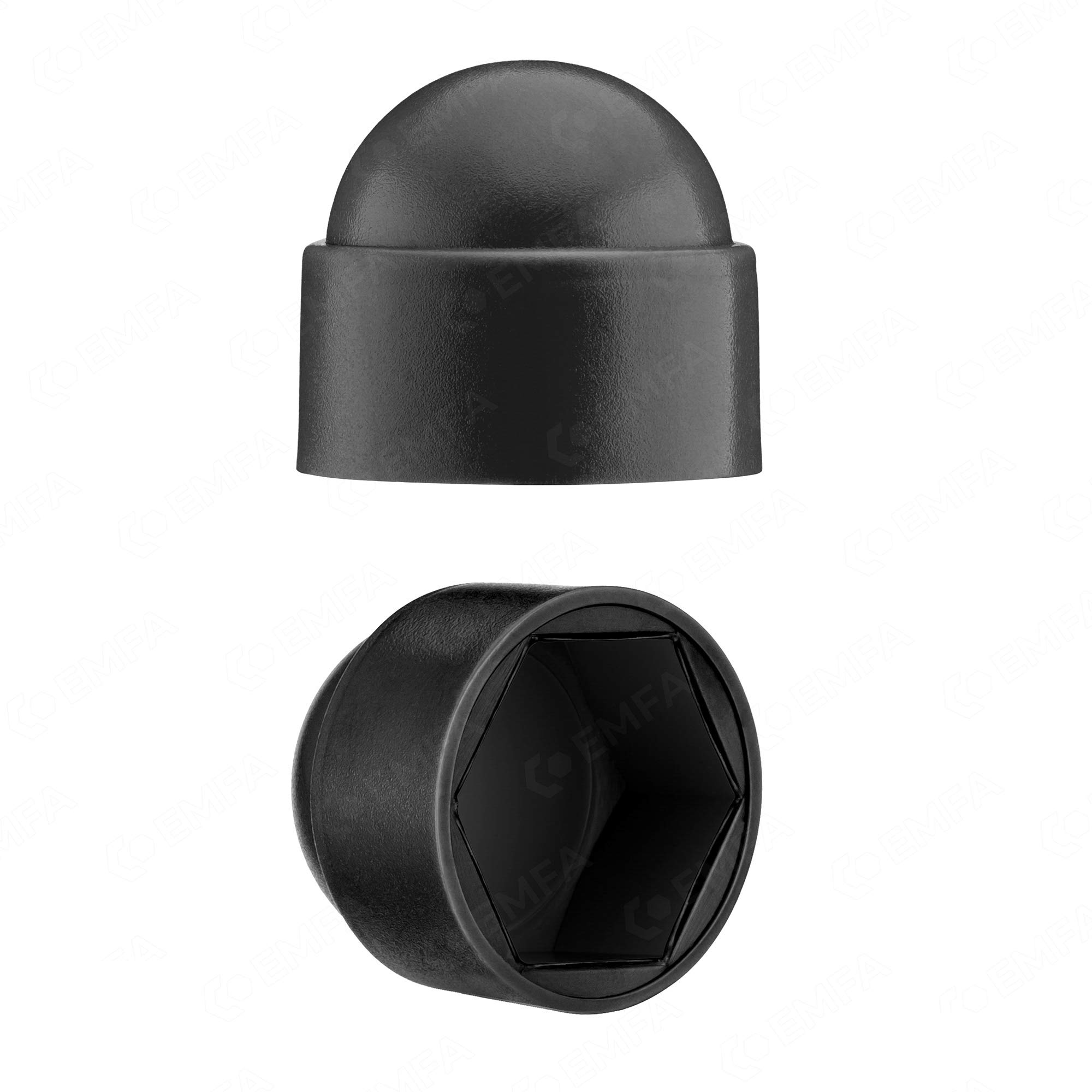 100stuks - Zeskantmoerbeschermer - Decoratieve Eindkap - M10 - Veilig En Stijlvol - Zwart