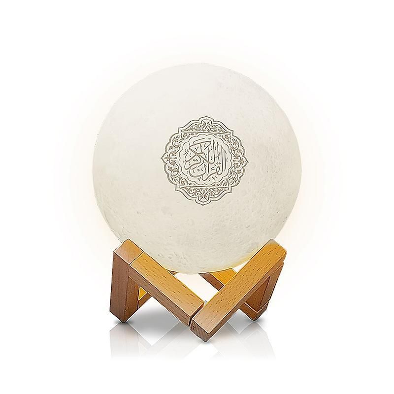 Lumières De Lune Tactiles 3d Coran, Nouvelle Veilleuse Led 7 Couleurs, Haut-parleurs Bluetooth Coran, Petite Lampe Lunaire Télécommandée