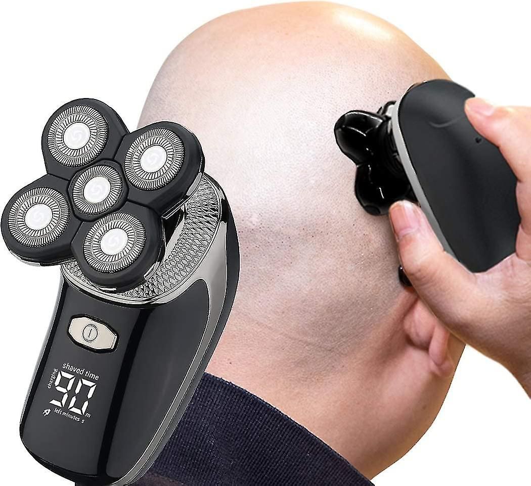 Rasoir Électrique Pour Hommes Rasoir De Tête Pour Hommes Chauves Kit De Toilettage Humide Sec R