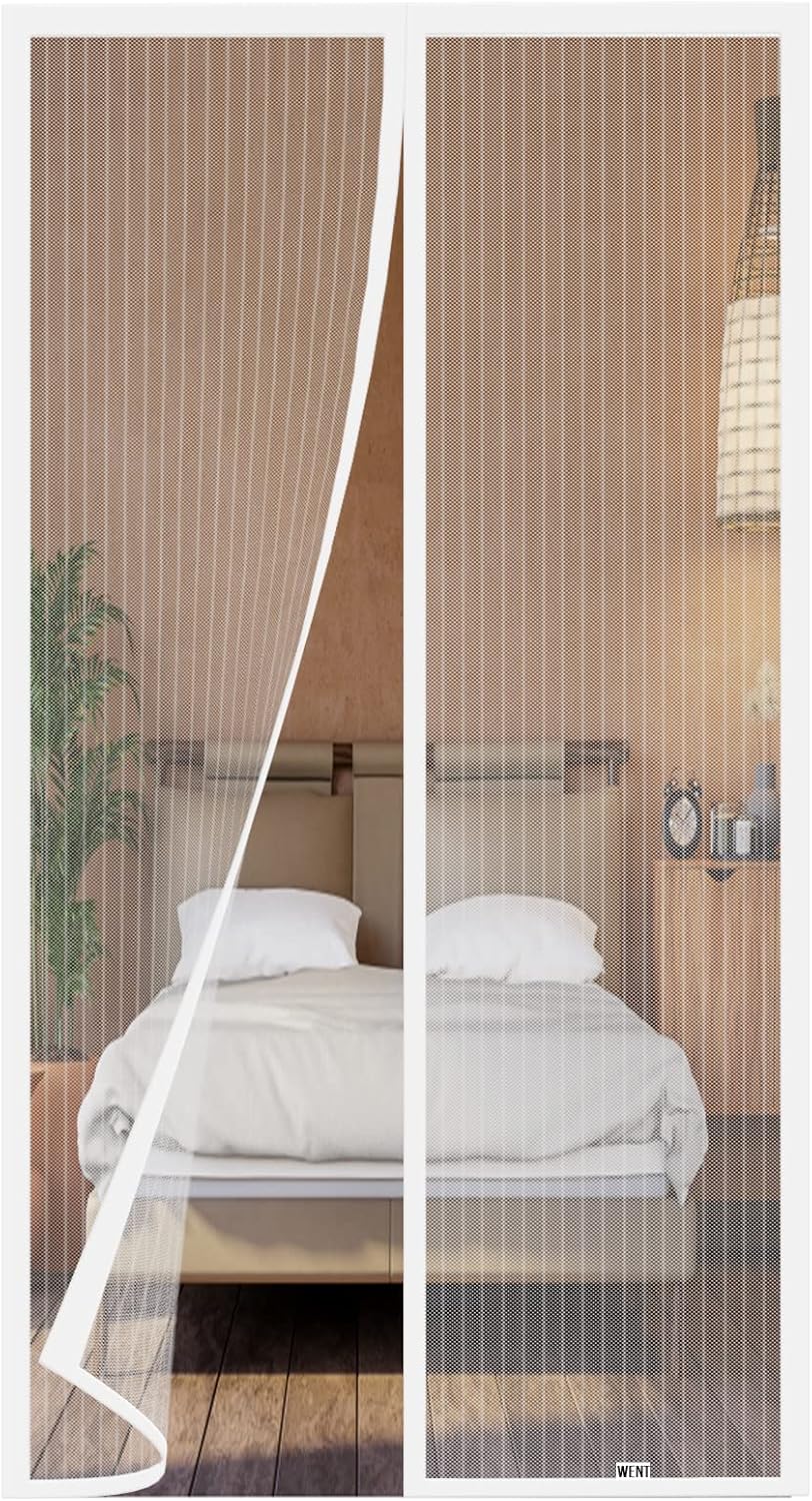 Moustiquaire Porte Fenetre Magnétique 140x220 Cm, Rideau Anti Moustique Convient À Toutes Les Tailles De Portes De Balcon, De Portes De Salon