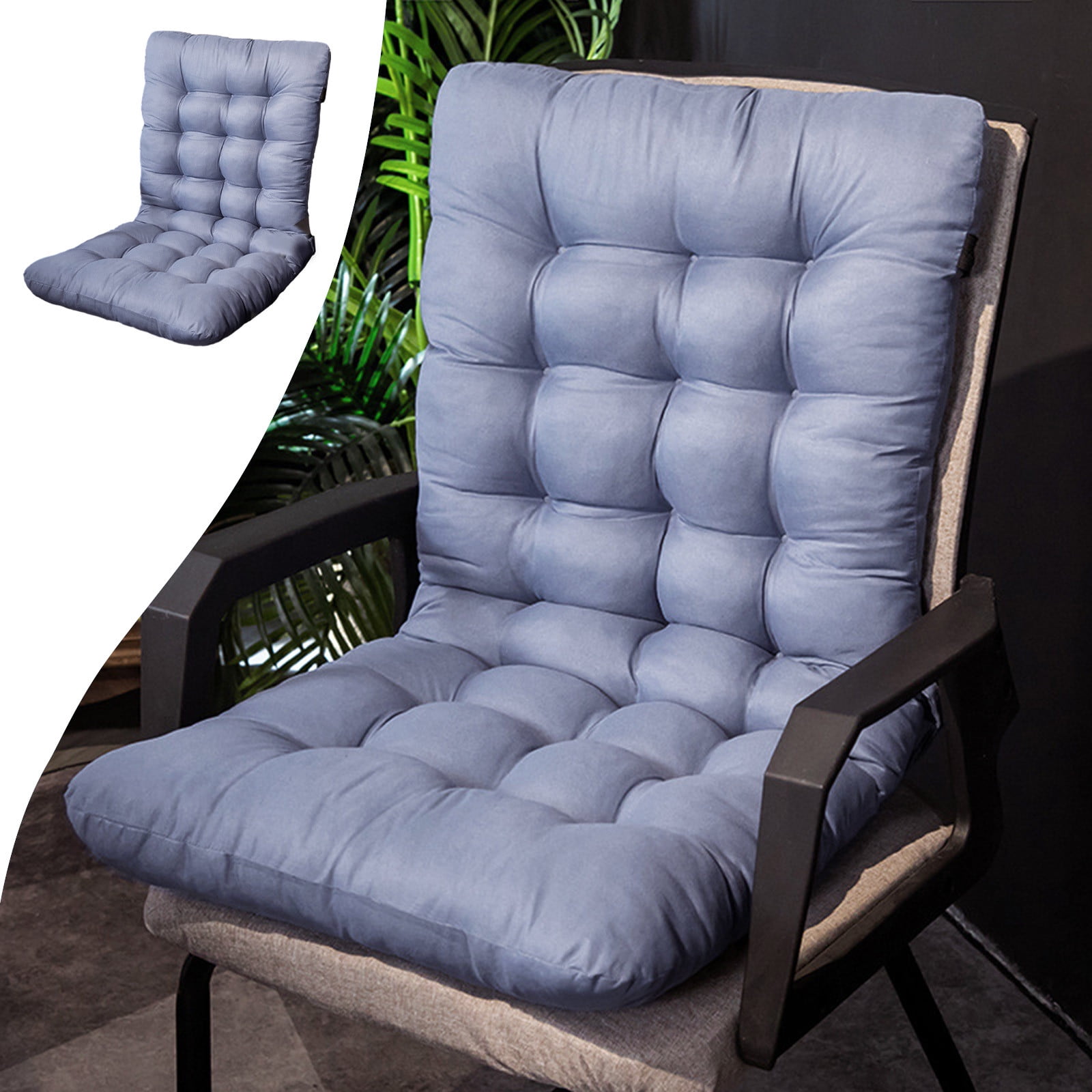 Coussins De Chaise D'Extérieur Floleo, Ensemble De Coussins Capitonnés En Osier Avec Attaches Pour Mobilier De Jardin, 45 X 45 X 55 Cm