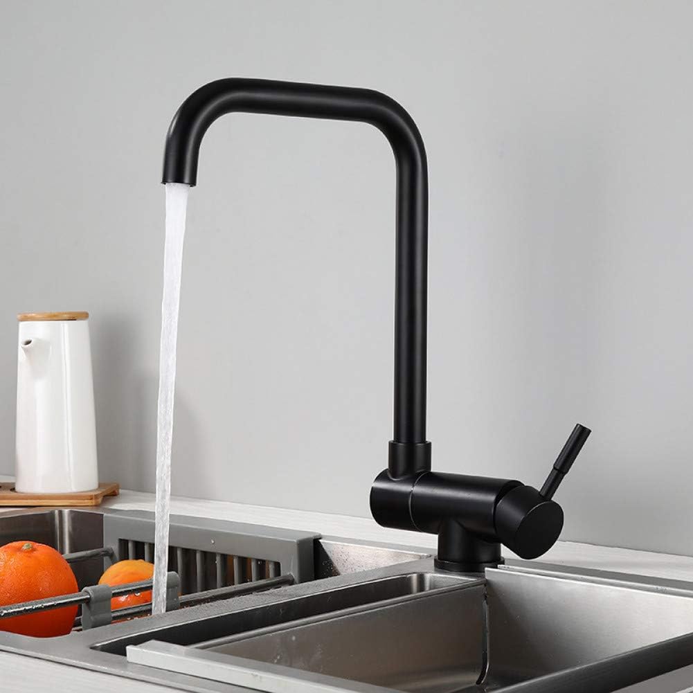 Foldable Kitchen Faucet With 2 Spray Modes, Under Window Kitchen Faucet 180° Foldable/360° Rotatable, Black