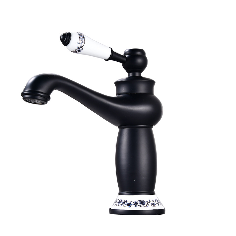Basin Mixer Tap Vintage Oil Rubbed Bronze Brass Finish Bathroom Sink Faucet 24105.5cm