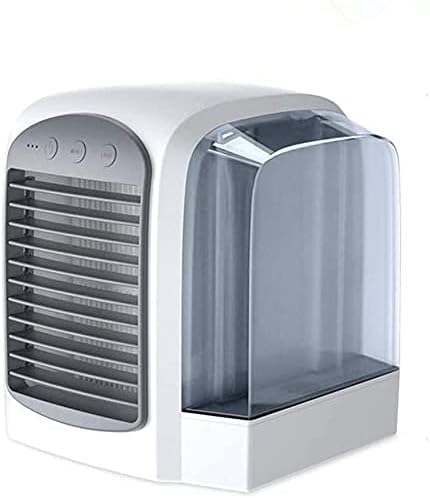Refroidisseur D'Air De Bureau Portable 4 En 1, Ventilateur De Refroidissement Usb Avec Humidificateur Et Lumière De Nuit Led, 3 Réglages De Vitesse, Angle Réglable, Mini Ventilateur Silencieux Pour La