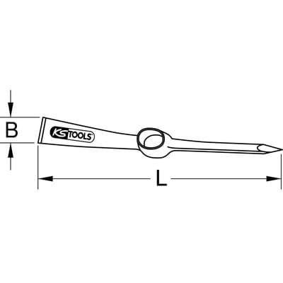 KS Tools Spitzhacke, konisch, 570mm