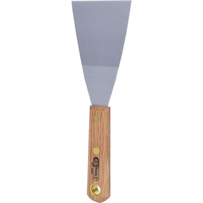Edelstahl Spachtel, 75mm, mit Holzgriff