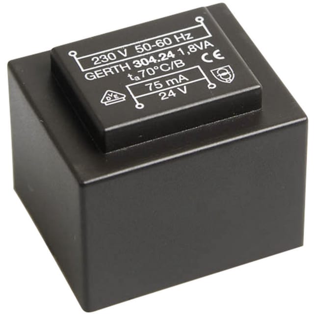 PT300602 Printtransformator 1 x 230 v 2 x 3 v/ac 1.80 va 300 mA - Gerth