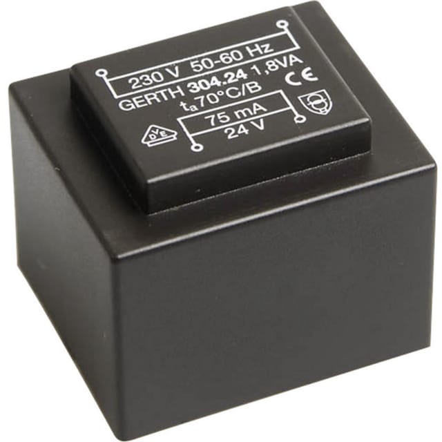 PT301801 Printtransformator 1 x 230 v 1 x 18 v/ac 1.80 va 100 mA - Gerth