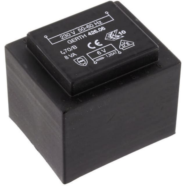 Gerth - PTF421801 Printtransformator 1 x 230 v 1 x 18 v/ac 8 va 444 mA