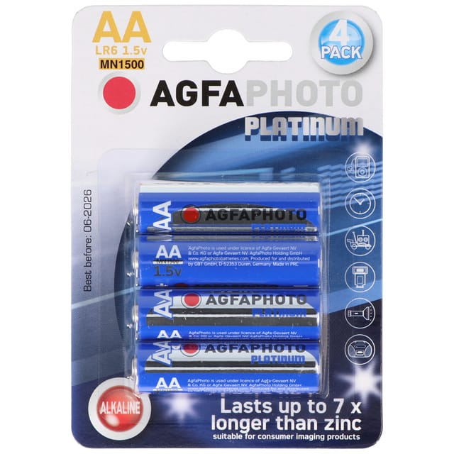 Agfa - Photo Power LR6 Mignon (AA)-Batterie Alkali-Mangan 1.5 v 4 St.