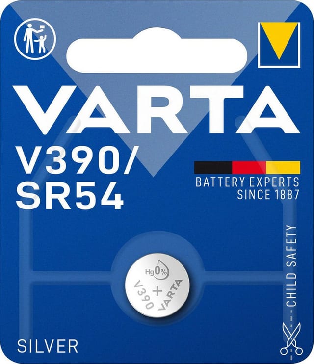 Varta - Knopfzelle 390 1.55 v 1 St. 59 mAh Silberoxid silver Coin V390/SR54 Bli 1