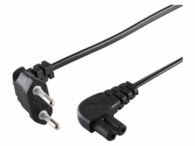 S-IMPULS Euro-Netzkabel, schwarz, 1,5 m