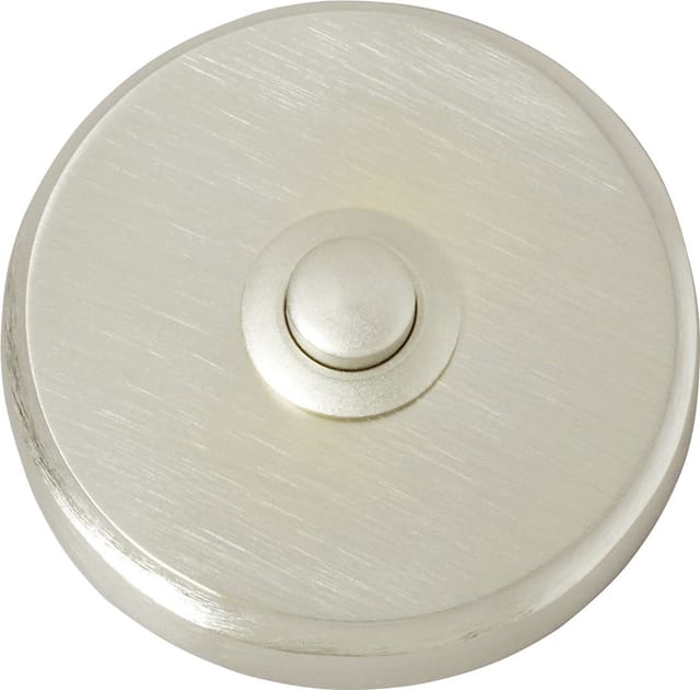 70083 Klingeltaster 1fach Vernickelt 24 V/1 a - Heidemann