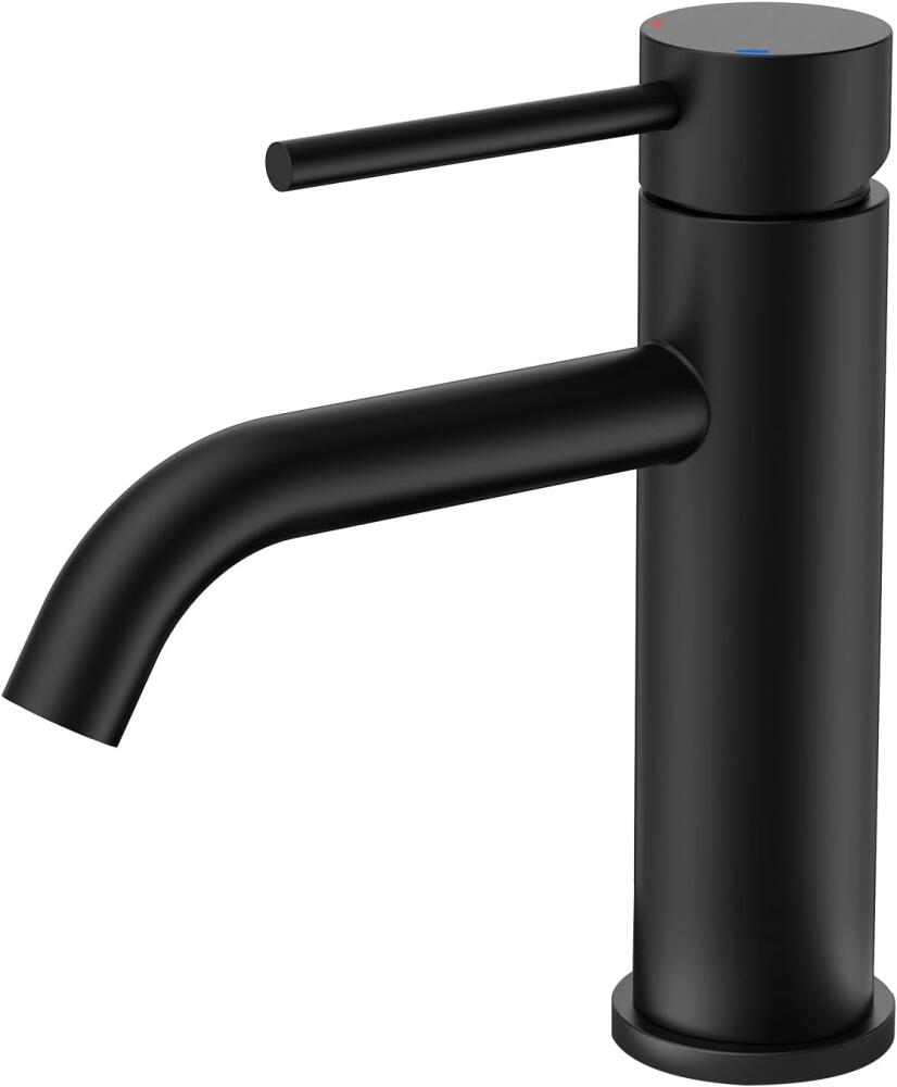 Waschtischarmatur, Schwarze Einhebelmischbatterie Für Waschbecken Und Gästetoilette